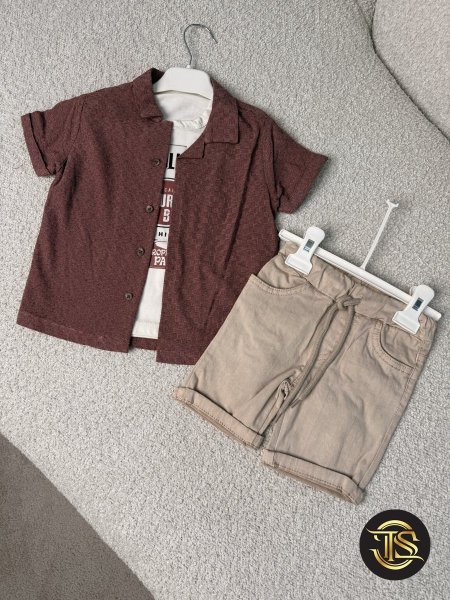 طقم ولادي برموده - 3 قطع