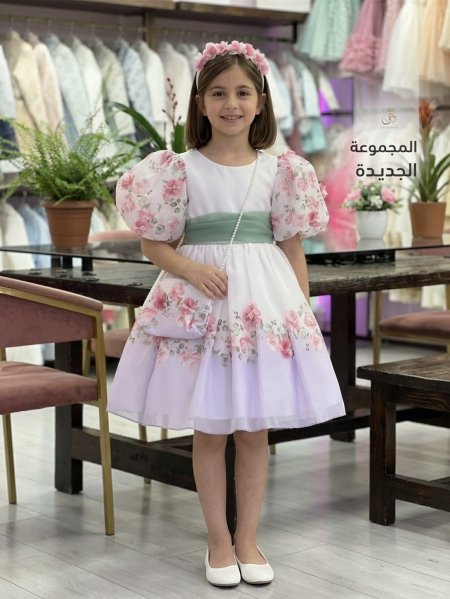 فستان بناتي & حقيبه & طوق